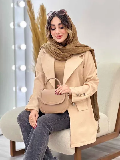 مانتو کتی شاین آستین سه دکمه