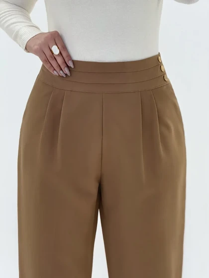 4325-شلوار مام استایل پارچه ای