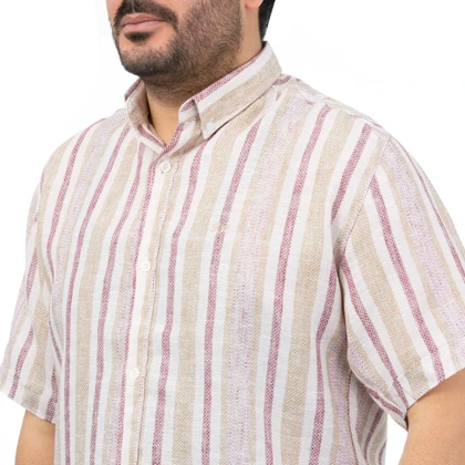 پیراهن آستین کوتاه کنفی مردانه تن کوک مدل 1211109