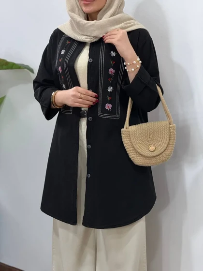 مانتو گلدوزی آیسو مارینا(ایراددار)