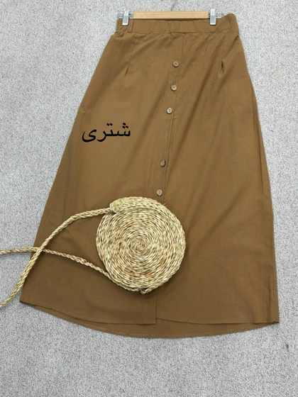 دامن لینن کمربنددار