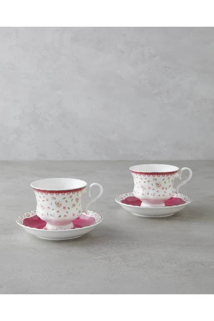 فنجان چای دو نفره English Home مدل Florana Bone China