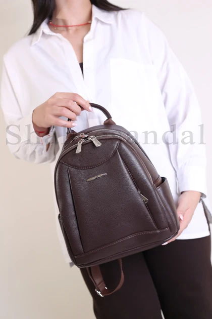 کیف کوله زنانه چرم کد 128