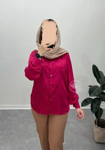 شومیز ساتن طرحدار
