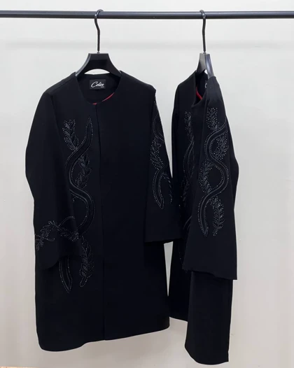 مانتو کتی زنانه مجلسی طرح دار