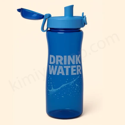 قمقمه ورزشی کملا CAMELA آبی کاربنی با درب قفل‌دار