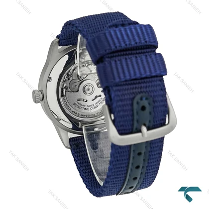 ساعت مچی سیکو 5 اسپرت مردانه سیلور بند برزنت سرمه ای Seiko-7510-G