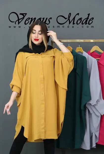 مانتو جلو دکمه ژیله دار