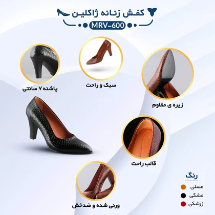 ست کیف و کفش زنانه چرم یلسان مدل گلوریا کد910-ZHAKLIN-MRV