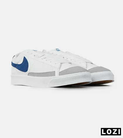 کفش نایک مردانه و زنانه سفید آبی Nike Blazer Low 77 مدل 5798