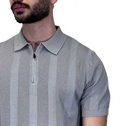 تیشرت نیم زیپ طرحدار راه راه SOLD OUT(PSD43)
