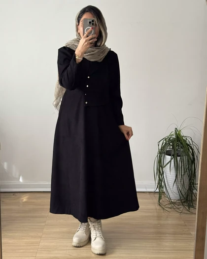 پیراهن مخمل کبریتی سارا