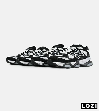 کفش کتانی مردانه و زنانه سفید مشکی NEW BALANCE 9060 مدل 7107