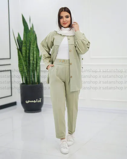 مانتو و شلوار راحیل کد: 1138