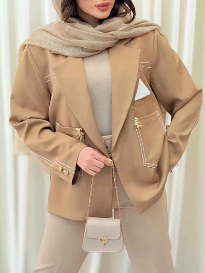مانتو مازراتی دو جیب دوخت دار