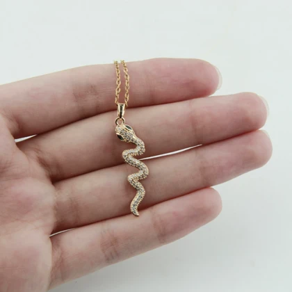 گردنبند دخترانه فانتزی مدل مار