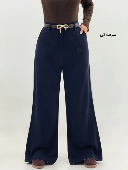 4630-شلوار بگ کتان سیلک
