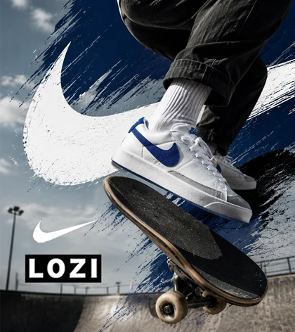 کتانی نایک Blazer Low 77 سفید آبی مردانه و زنانه مدل 5798
