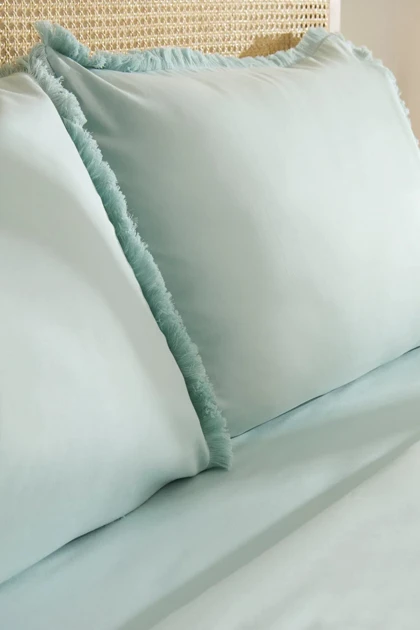 سرویس روتختی دو نفره Karaca Home مدل Ella Krep پنبه‌ای - نعنایی