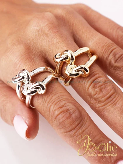 انگشتر زنانه دو گره کدR4110