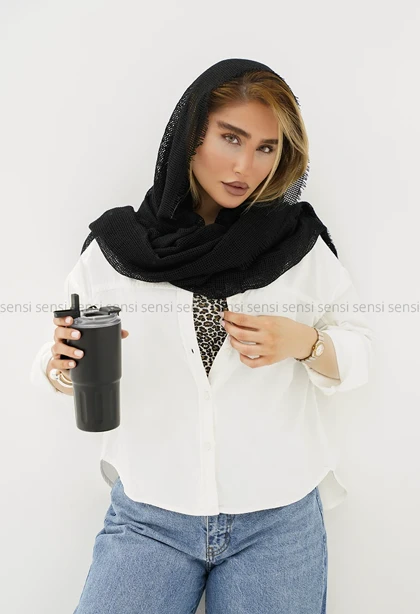 شومیز پشت بلند لینن کد1006039
