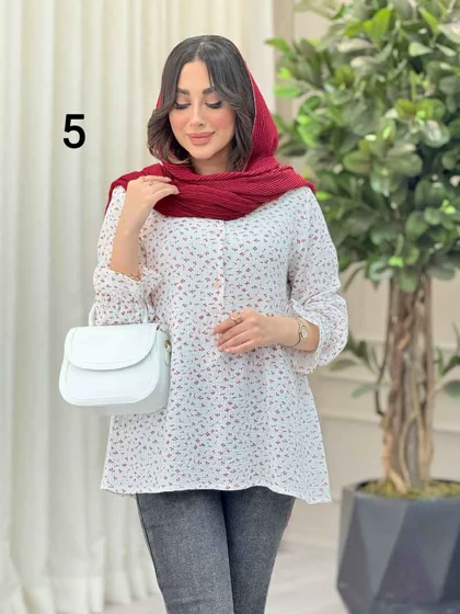 شومیز طرح دار ارغوان