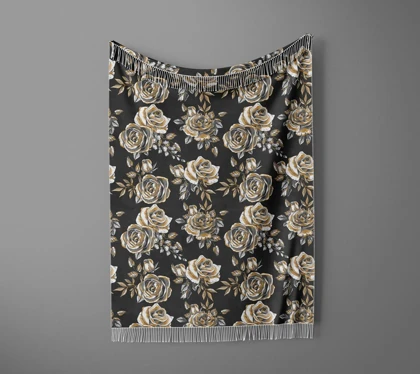 شال مبل ریش دار sofa shawl 33