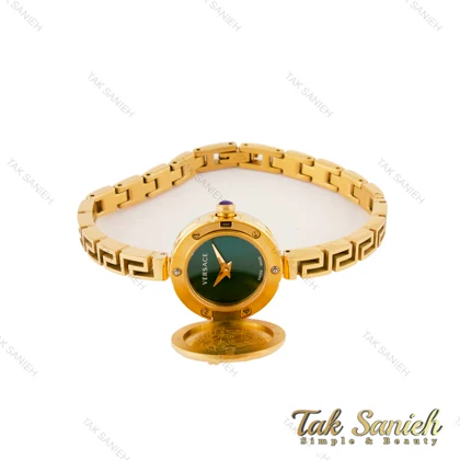 ساعت ورساچه زنانه طلایی صفحه سبز مخفی Versace-5336-L