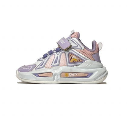 کفش بچگانه نیم ساق یلی سفید صورتی کد M27