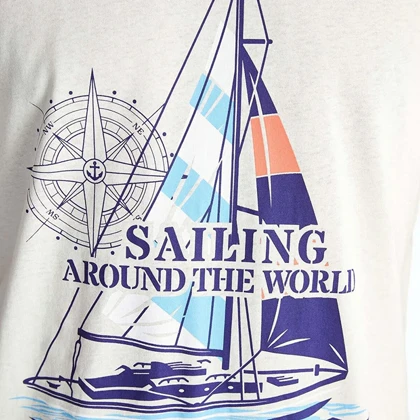 تیشرت آستین کوتاه مردانه ال سی وایکیکی مدل SAILING