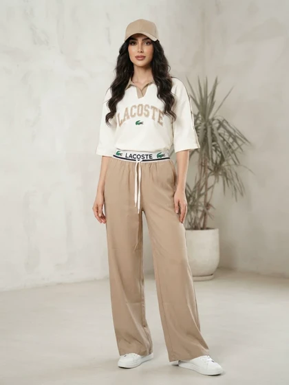 ست پلوشرت و شلوار زنانه سولیانو Lacoste کد 200190