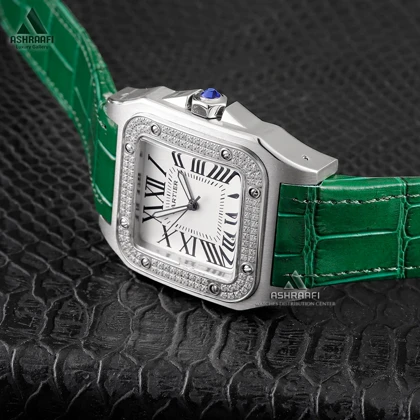 ساعت مچی کارتیه Cartier Santos 100 diamond-SG