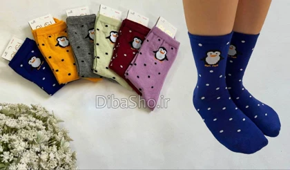 جوراب بچه گانه ساق‌دار پنگوئن
