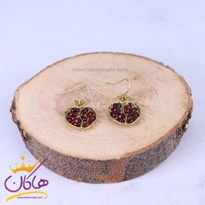 گوشواره زنانه استیل آویز انار cr45