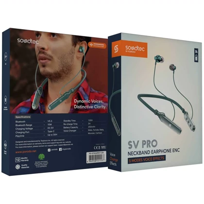 هندزفری گردنی پورودو PDSTWLEP017BK SV PRO