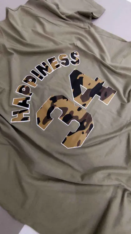 تیشرت سایز بزرگ HAPPINESS