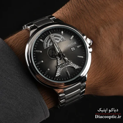 ساعت مچی مردانه طرح ایفل برند Paristar مدل Do1309 استیل