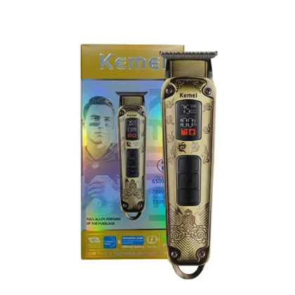 ماشین اصلاح موی صورت مردانه با نمایشگر دیجیتال و تیغه T کیمی مدل KM-1682
