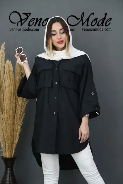 مانتو آستین گت جیب پاکتی