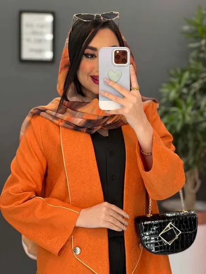 مانتو کتان لمه مغزی دوزی