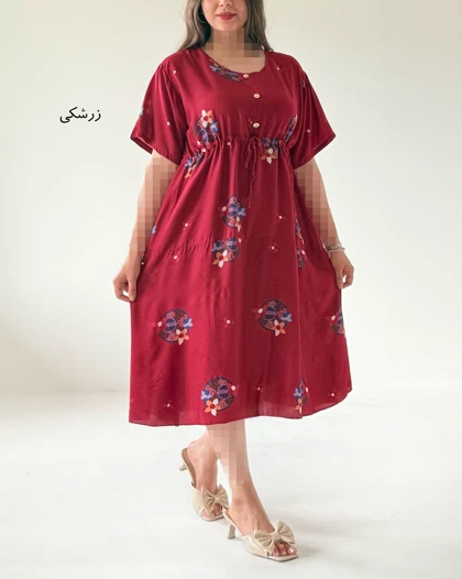 پیراهن نخی نسترن کد 1781