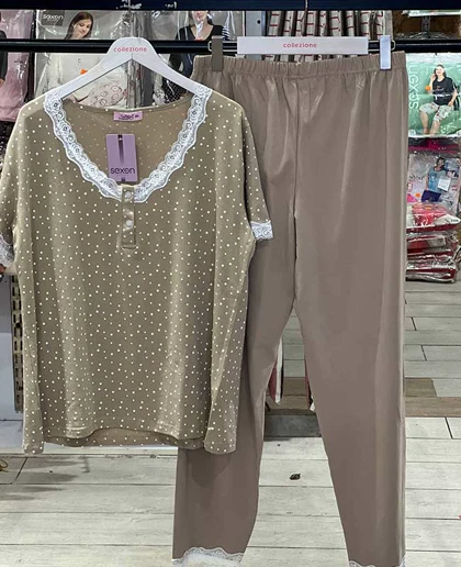 تیشرت و شلوار سایز بزرگ سکسن کد 13769