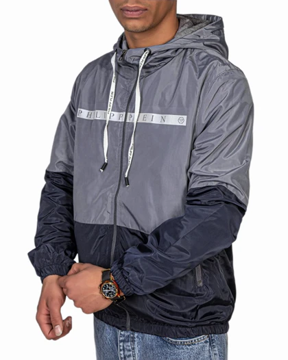 سویشرت مردانه بادگیر ضد باران فیلیپ پلین رنگ طوسی کد 24553