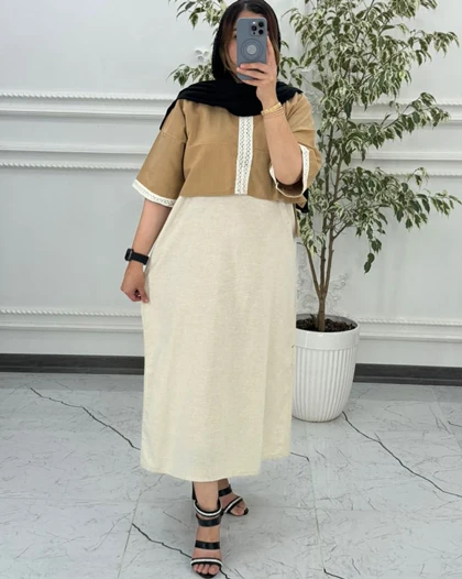 کراپ سارافون نوار گیپور لینن 1367