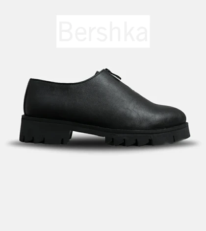 کفش کتانی مردانه مشکی BERSHKA مدل 6254