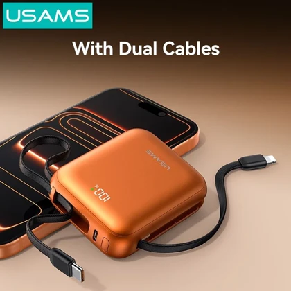 پاور بانک یوسامز USAMS مدل CD258 ظرفیت 10000 میلی آمپر 20 وات