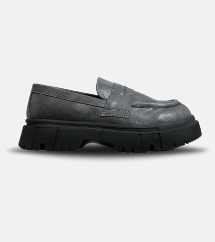 کفش کتانی مردانه طوسی BERSHKA