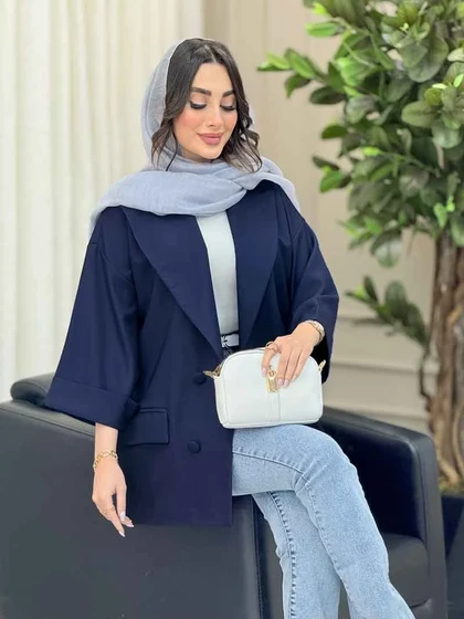 مانتو چهار دکمه آستین پاکتی