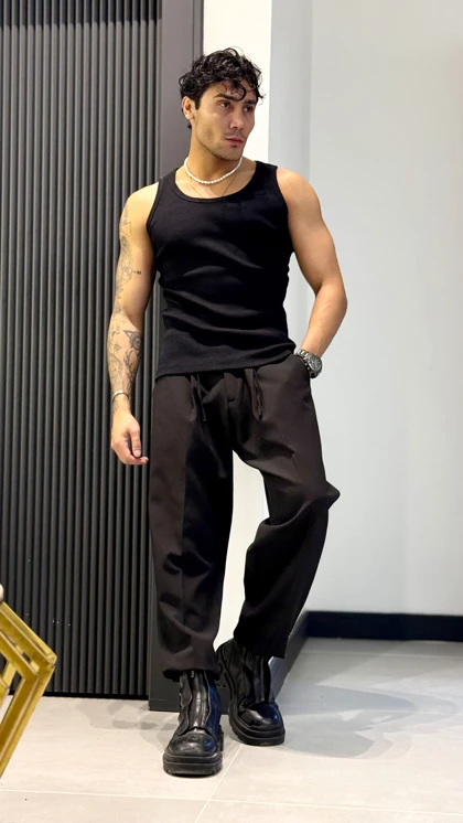 رکابی تنک تاپ ساده کوپ آیسان اسلامی مشکی