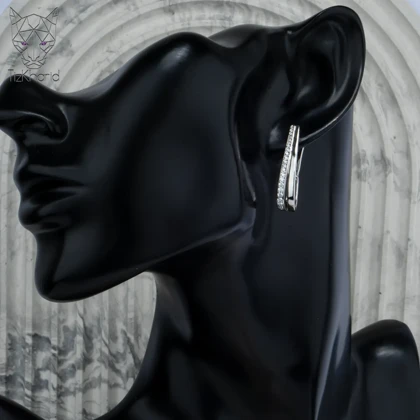 گوشواره حلقه‌ای منتا سیلور ژوپینگ